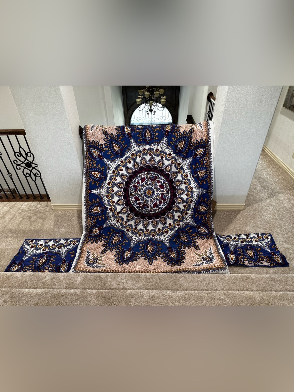 Anthology Bohemian Navy and Cream Mandala Comforter Set